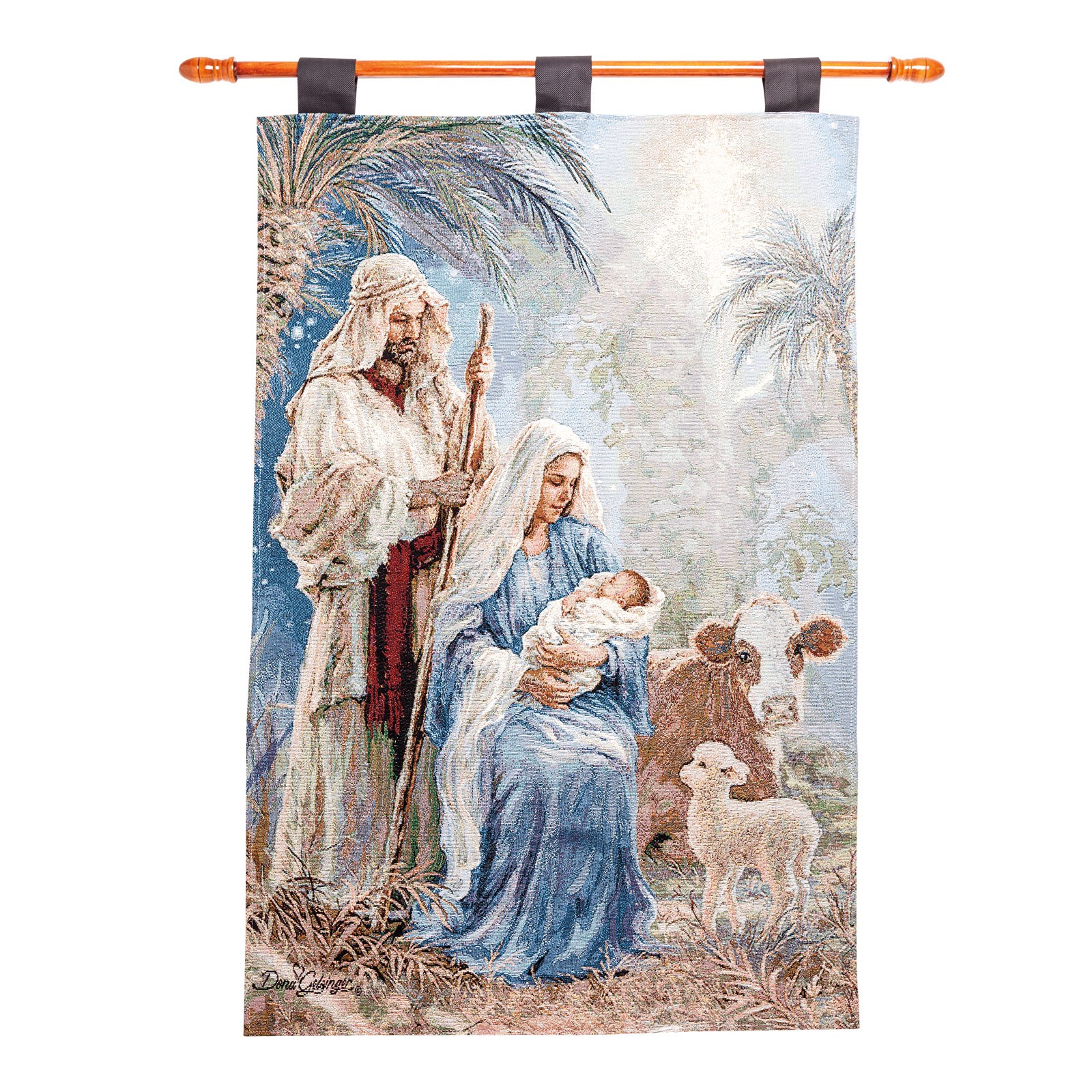 31352 Woven Wall Hanging Holly Night Home Interiors