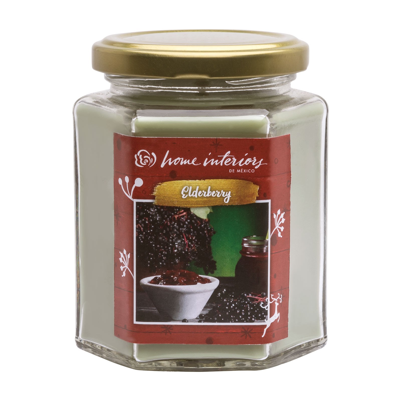 31480 Glass Jar Candle Fragrance Elderberry Home Interiors